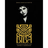 BIBA 1970's Cream Art Nouveau Logo Lace Dress, book