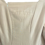 Chado Ralph Rucci S/S 2009 Champagne Silk Trapunto Dress, back zipper area