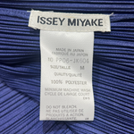 Issey Miyake F/W 1999 Cobalt Blue Pleated Funnel Neck Blouse, label