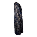 1920's Gold Lame and Black Velvet Cocoon Coat, side