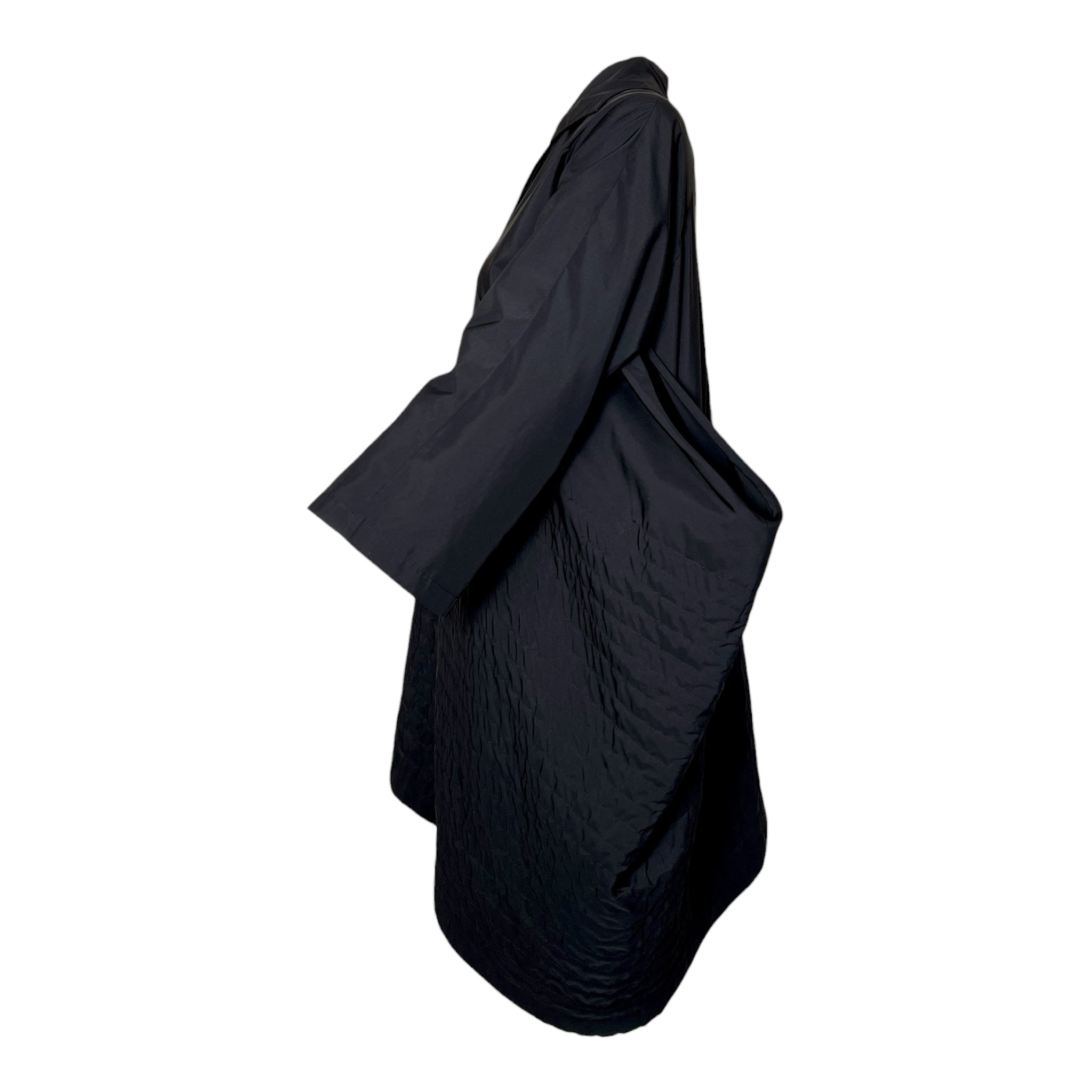 Junya Watanabe for Comme des Garçon 1999 Black Taffeta Trapeze Top or Mini, side 2