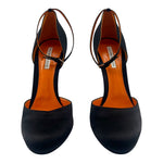 Walter de Silva Black Satin Ankle Strap D'Orsay Stiletto Heels, 41, inside