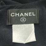 Chanel S/S 2007 Midnight Blue Crepe Chiffon Pleated Mini Dress, label