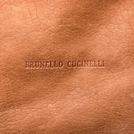 Brunello Cucinelli Walnut Leather Messenger Bag, designer