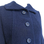Christian Dior Spring 1963 Navy Blue Boucle Wool Skirt Suit, jacket top half