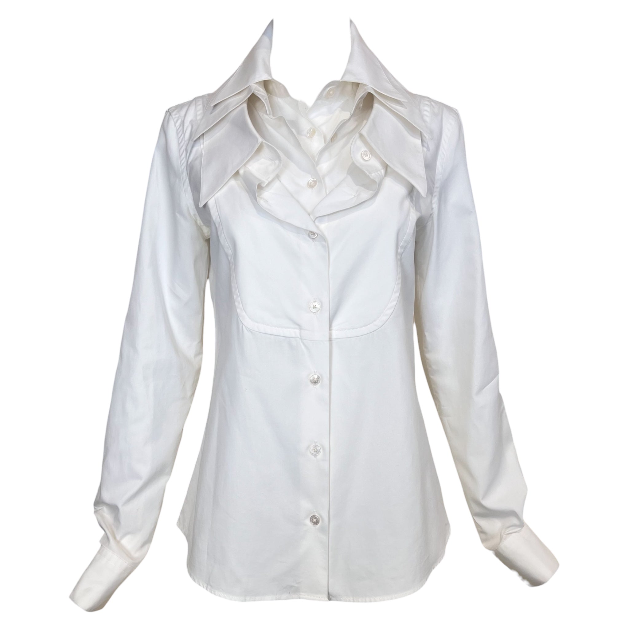 Viktor & Rolf F/W 2003 Rare Multi Collar White Button Up Shirt