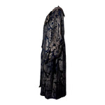 1920's Gold Lame and Black Velvet Cocoon Coat, side 2