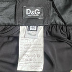 Dolce & Gabbana 2000's Black Jersey Halter Gown with Beaded Belt, label