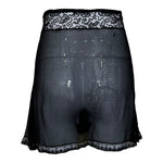 1930's Black Silk and Lace Sexy Lingerie Tap Shorts, back