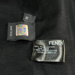 Fendi 2000's Black Leather Jacket with Patch Pockets, tags