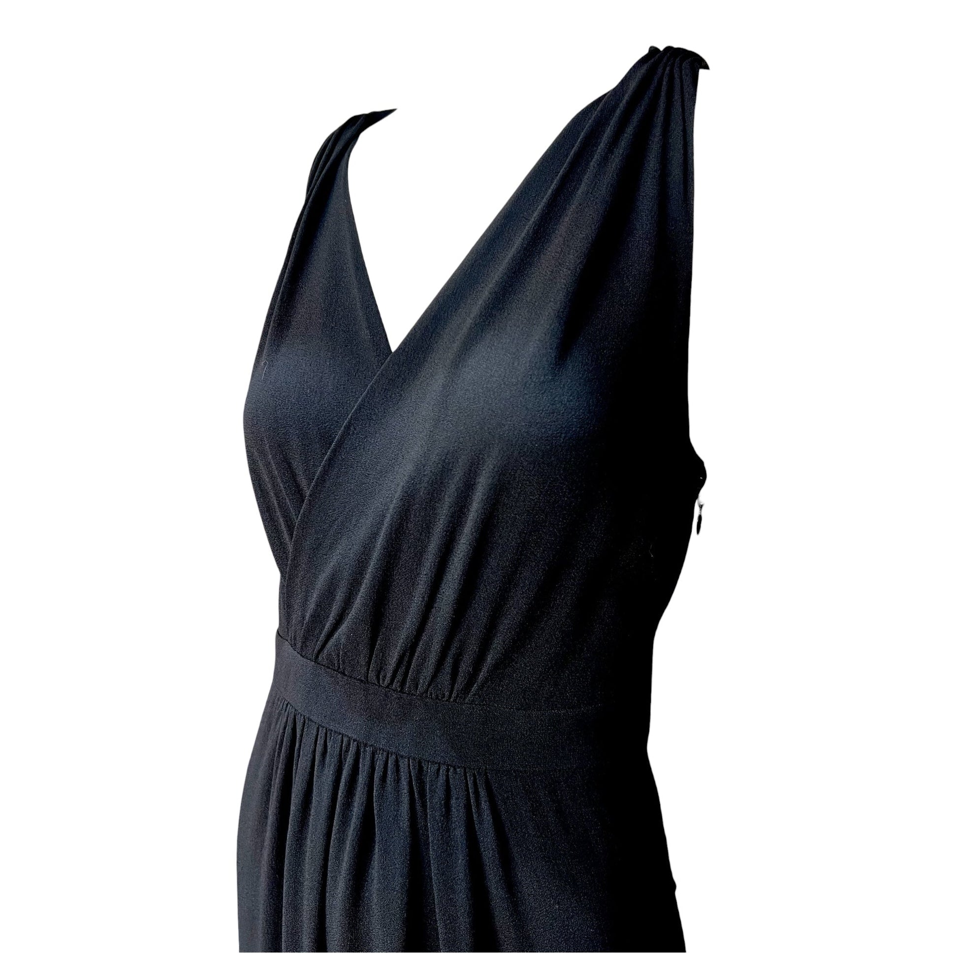 DSquared2  2020s Black Crepe Waterfall Back Evening Gown, top side