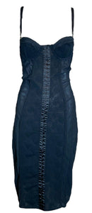 Dolce & Gabbana Y2K Black Mesh Lingerie Dress with Built In Bra