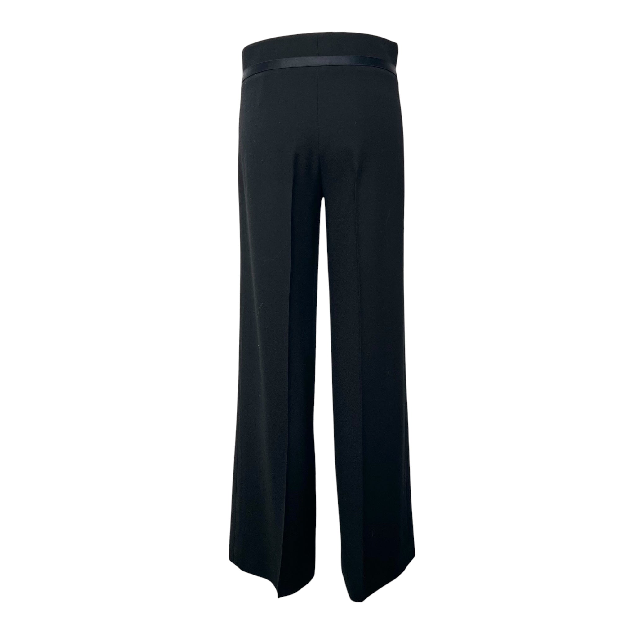 Chanel A/W 2006 Black Crepe Wool Trousers, back