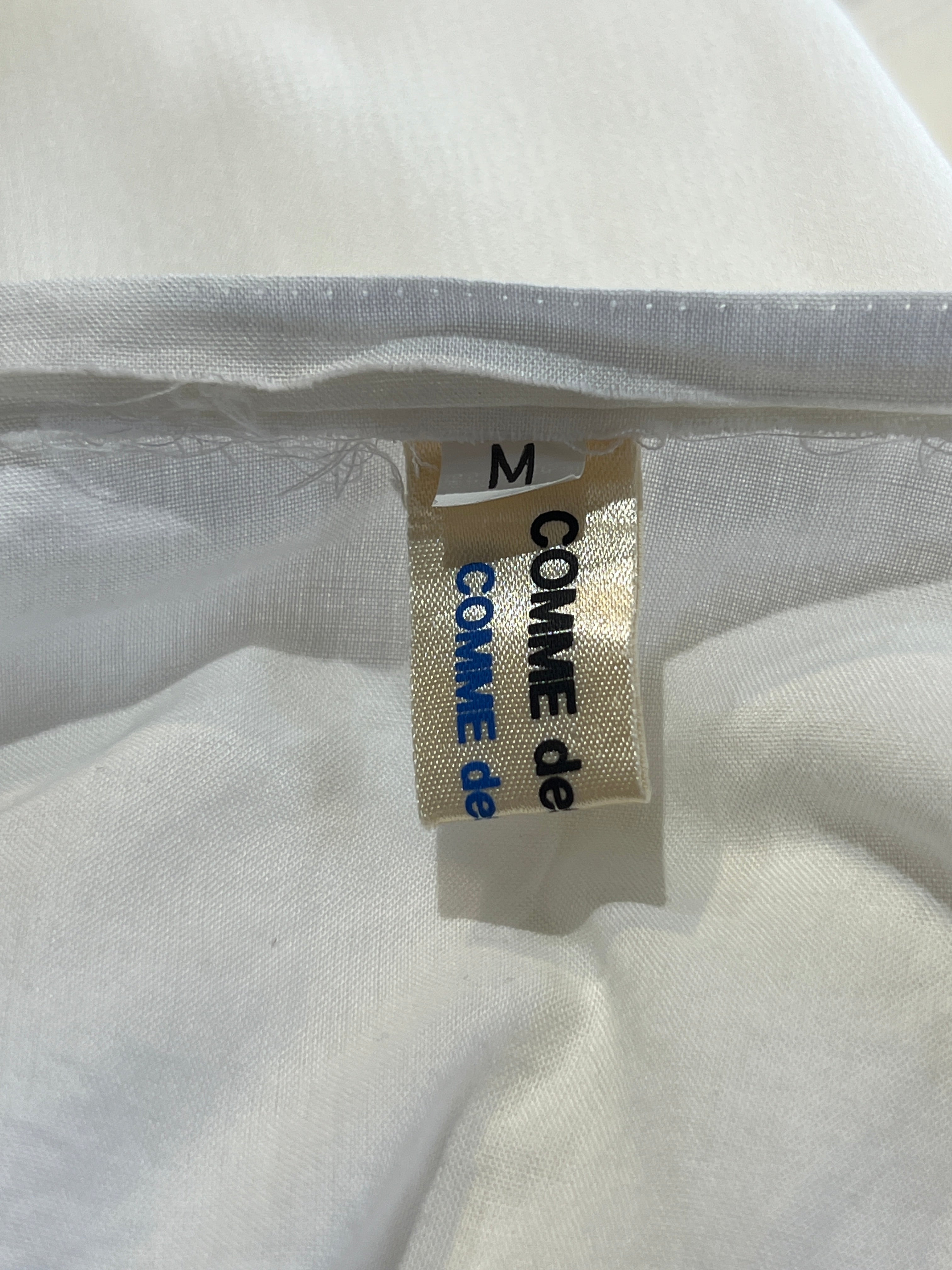 Comme des Garçons 2003 White Cotton Draped Jersey Skirt, label