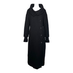 Transit Charcoal Wool Coat With Knit Sweater Sleeves