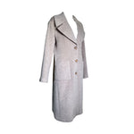 Missoni 2025 Herringbone Beige Alpaca Blend Coat, slight side