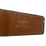 Hermès 1980's Tan Alligator Belt with Gold Constance 38mm Belt Buckle, signature