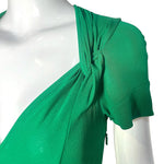 Gucci 2007 Matte Jersey Kelly Green Dress, shoulder detail