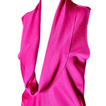 Balenciaga 2008 Hot Pink Neoprene Dress, cowl