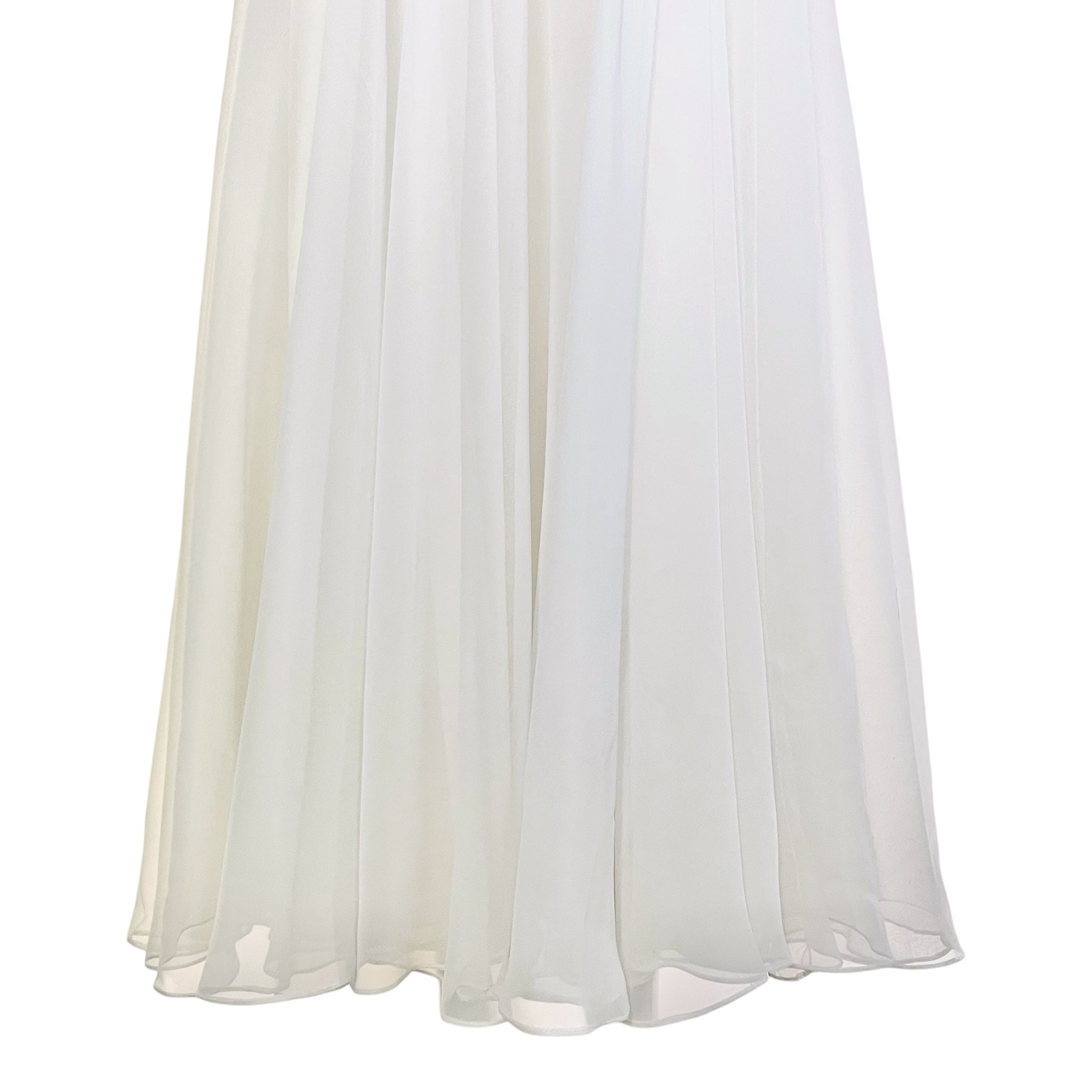 Victoria Royal 1970s White Beaded Fit and Flare Dress, skirt