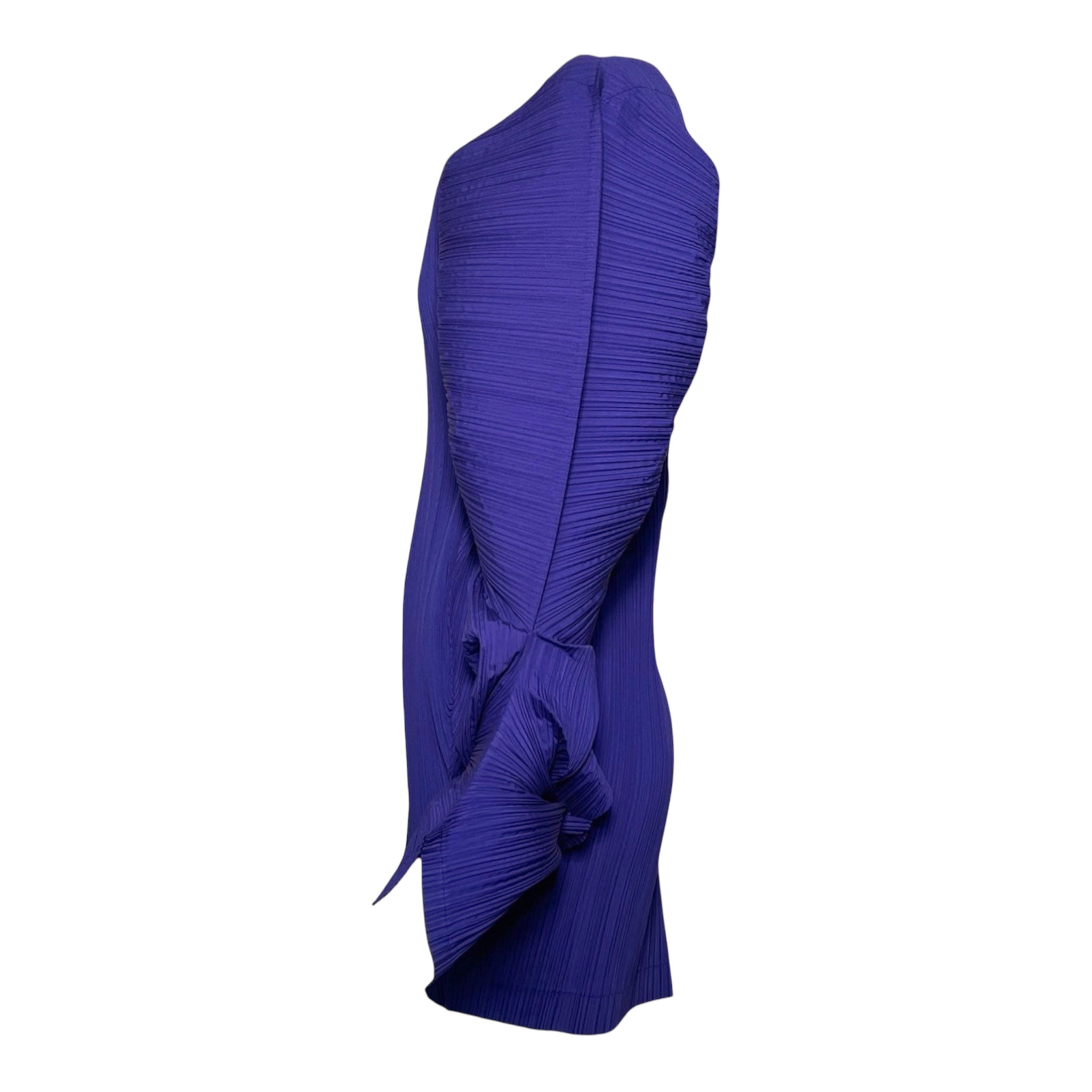 Issey Miyake Spring Summer 1991 Purple Shift Dress, side
