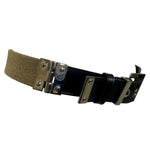  Dolce & Gabanna 2000's Blue Leather and Woven Canvas Silver Buckle Belt ANGLE HINGES