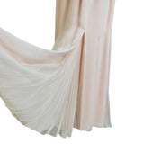 Galanos Early 1980's Pink Silk Three Piece Skirt Suit Evening Ensemble, skirt pleats