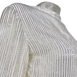 Victoria Royal 1970s White Beaded Fit and Flare Dress, detail