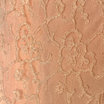 1930's Peach Lace and Silk Flutter Sleeve Dressing Gown LACE CLOSE UP