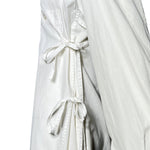 Issey Miyake 1990s Archival White Shirt Tie Dress, detail