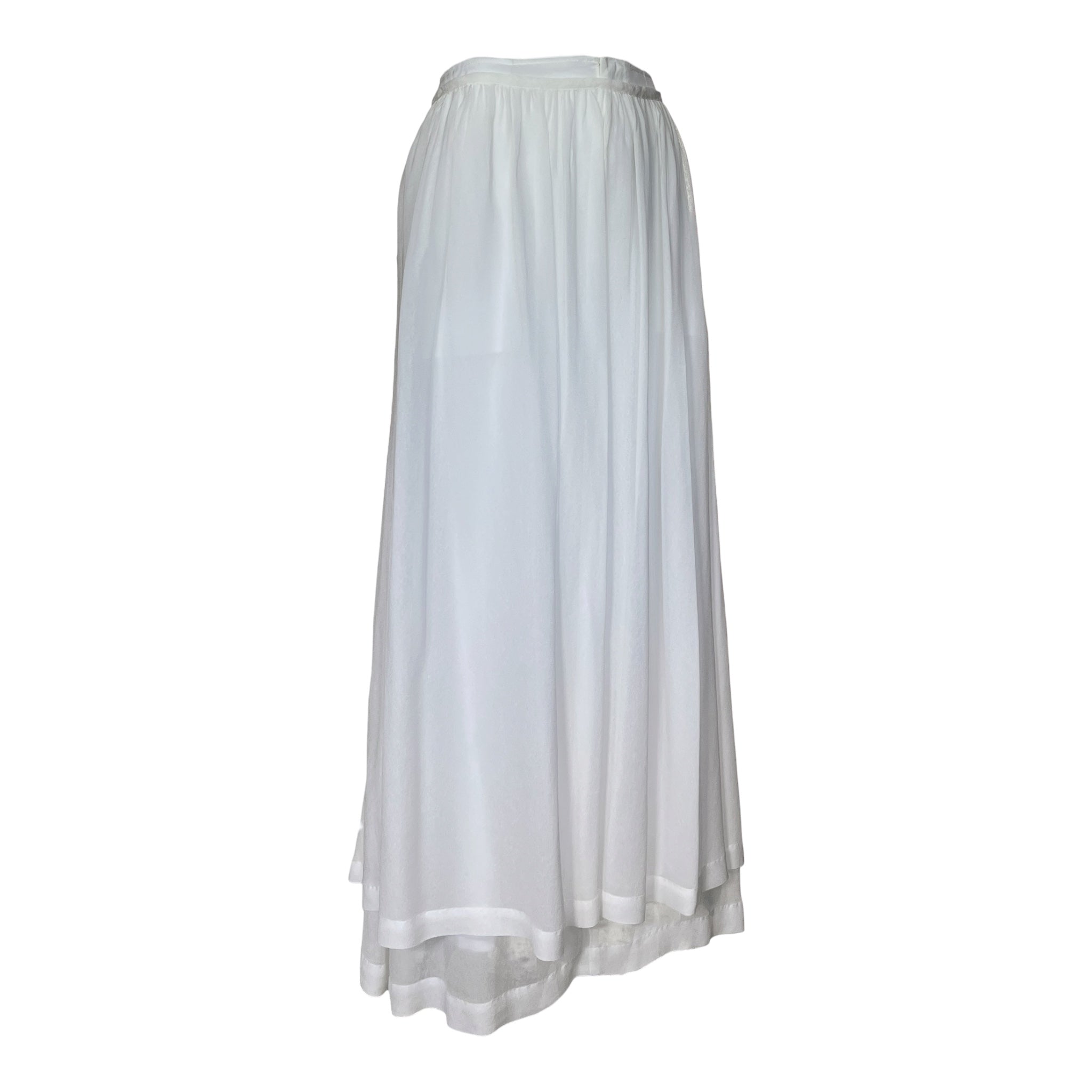 Comme des Garçons Y2K Double Layer White Wrap Skirt, side 2