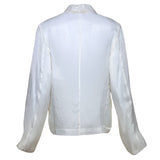 Comme Des Garçons Y2K Crème Silk Jacket, back