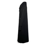 Transit Charcoal Wool Coat With Knit Sweater Sleeves, side 2