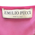 Emilio Pucci Pink Silk Jersey and Black Lace Caftan, label