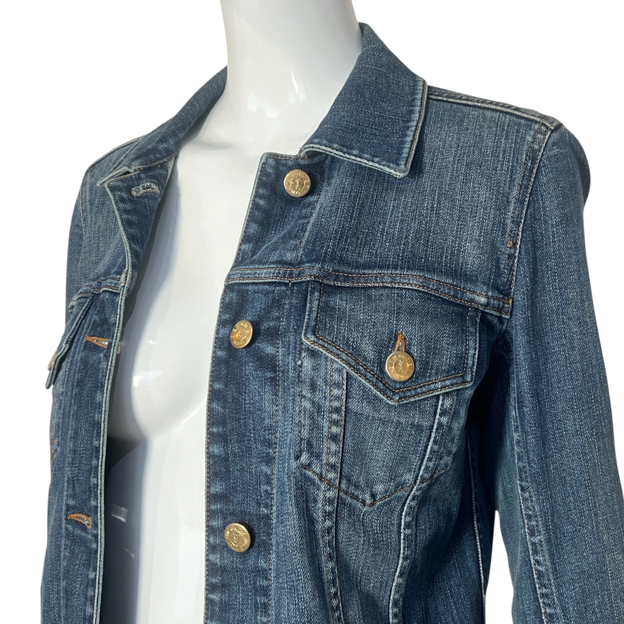 Yves Saint Laurent by Tom Ford S/S 2004 Denim Jacket, top slight angle