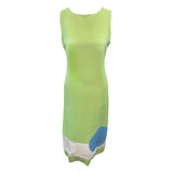Pierre Cardin 1960’s Mod Pastel Color Block Op Art Maxi
