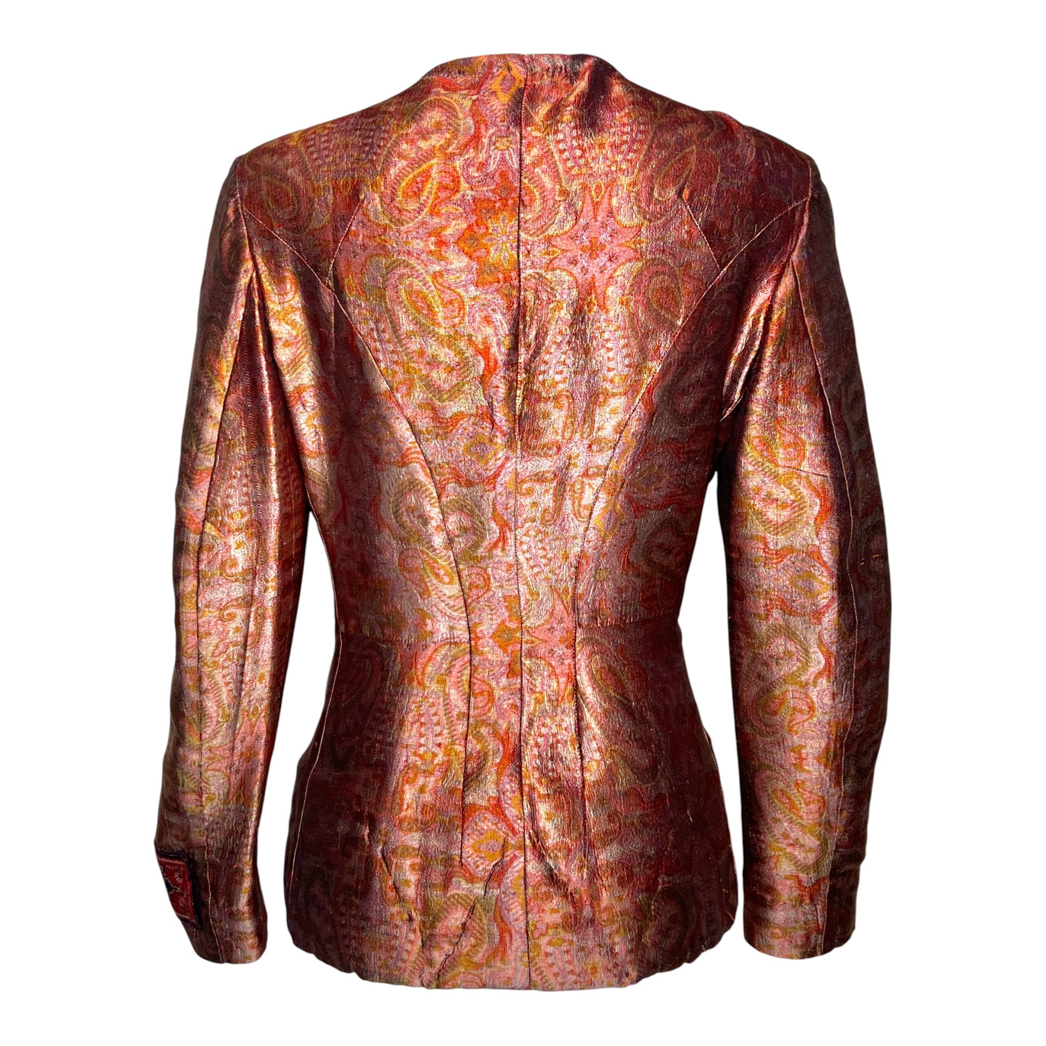 Yohji Yahmamoto F/W 2000 Copper Paisley Silk Brocade Jacket, back