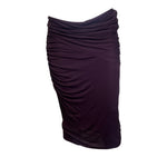 Gucci by Tom Ford F/W 2001 Eggplant Jersey Ruched Skirt