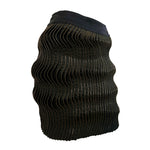 Moschino 1990's Charcoal Zipper Mini Skirt, slight side