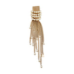 Chanel S/S 2001 Gold Dangling Chain Brooch with Pearls, 2