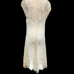 1920's Handmade Fillet Lace Day Dress, back