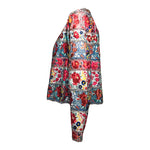 1940s Colorful  Ribbon Embroidered Floral Jacket With Sequin Trim, side 2