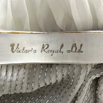Victoria Royal 1970s White Beaded Fit and Flare Dress, label