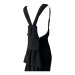 DSquared2  2020s Black Crepe Waterfall Back Evening Gown, back side