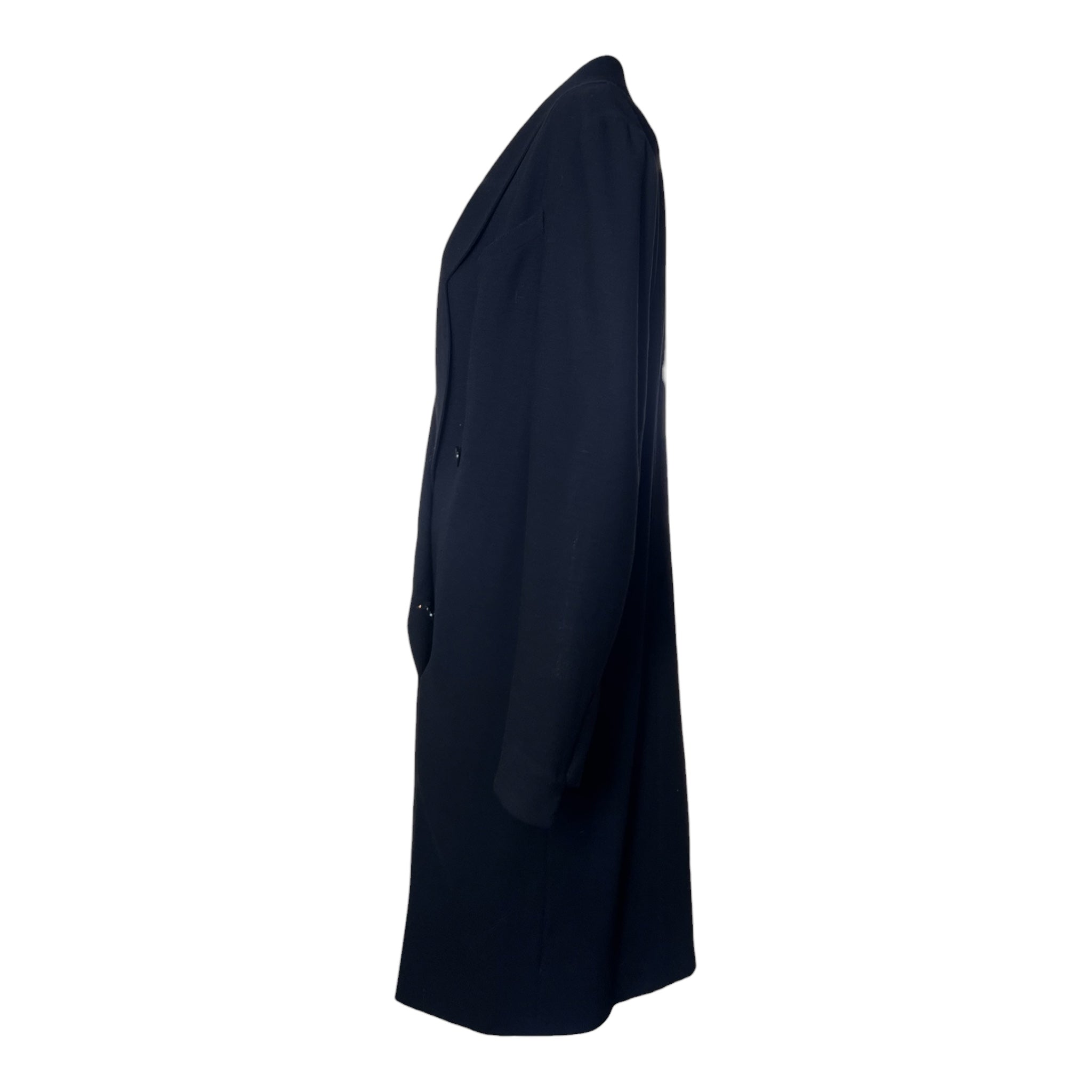 Karl Lagerfeld Late 1980s Black Tuxedo Coat Dress THE WAY WE WORE Karl Lagerfeld Late 1980s Black Tuxedo Coat Dress THE WAY WE WORE