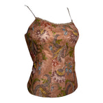 2010s Akris Floral Printed Silk Corset Top, slight side