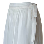 Comme des Garçons Y2K Double Layer White Wrap Skirt, waist
