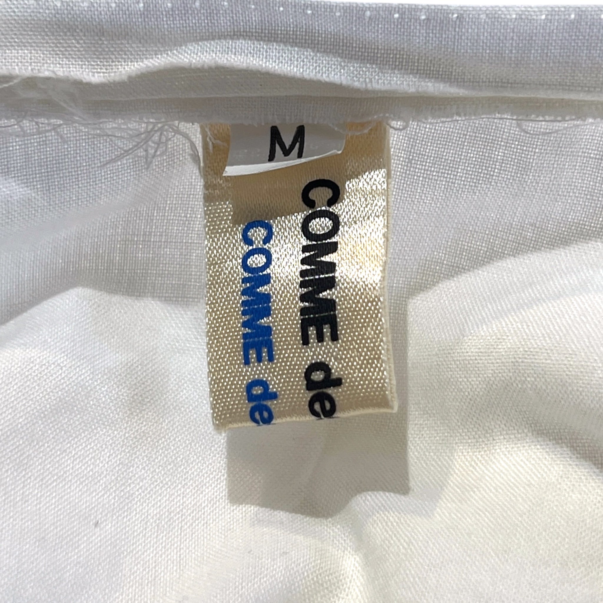 Comme des Garçons S/S 2004 White Cotton Jersey Draped Skirt, label