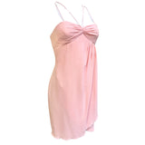 Emanuel Ungaro 90s  Bubblegum Pink Silk Crepe Mini Dress, side