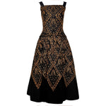 Christian Dior A/W 1954 'Mexique' Embellished Black Faille H Line Dress